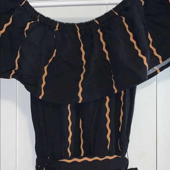 Striped M-Slit Off the Shoulder Maxi Dress F21 - Picture 7 of 11